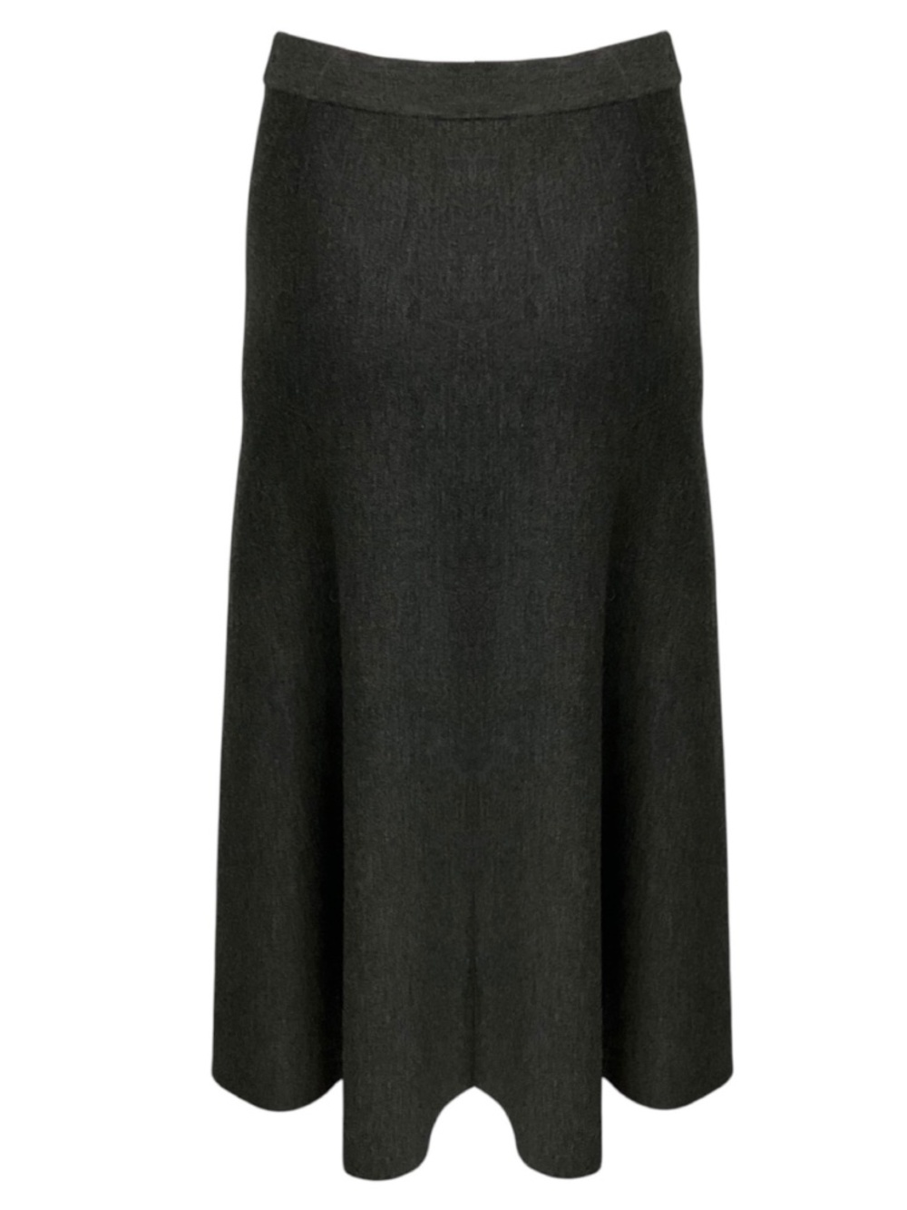 GABRIELA HEARST CHARCOAL GREY FREDDIE A-LINE MIDI SKIRT - Picture 3 of 5